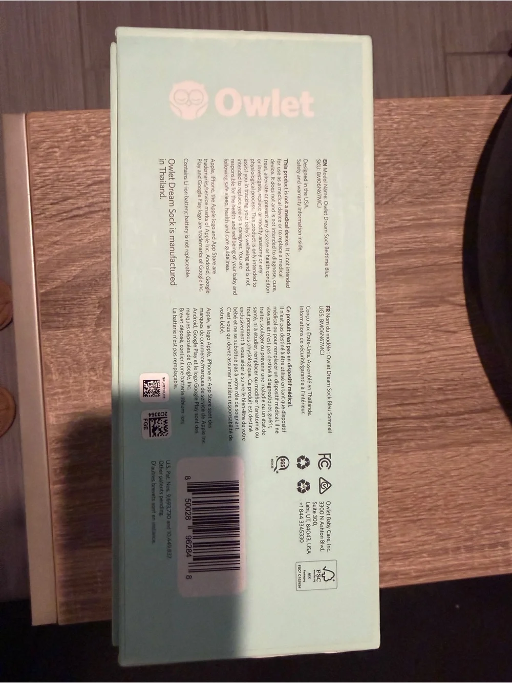 Owlet Smart Sock Wearable Baby Monitor - Navy